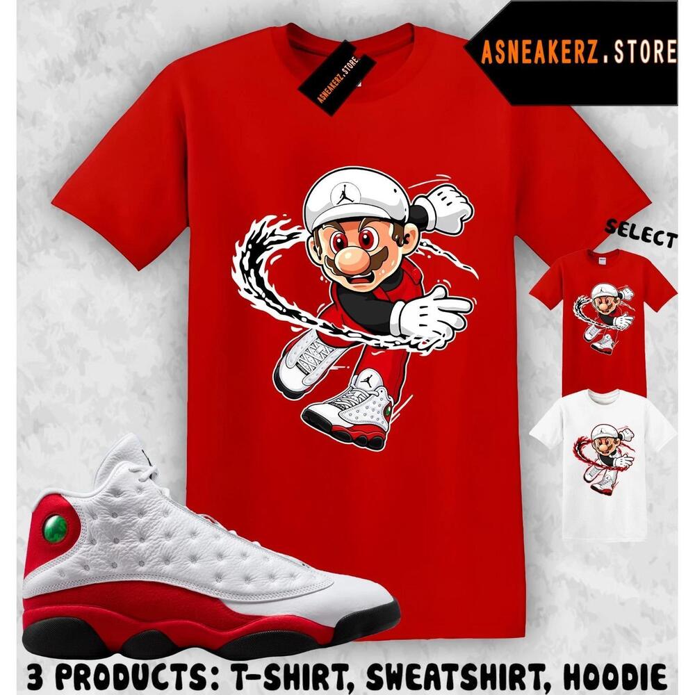 Tee Shirt Matching Aj 13 Chicago 2026 To Match Mario T-Shirt